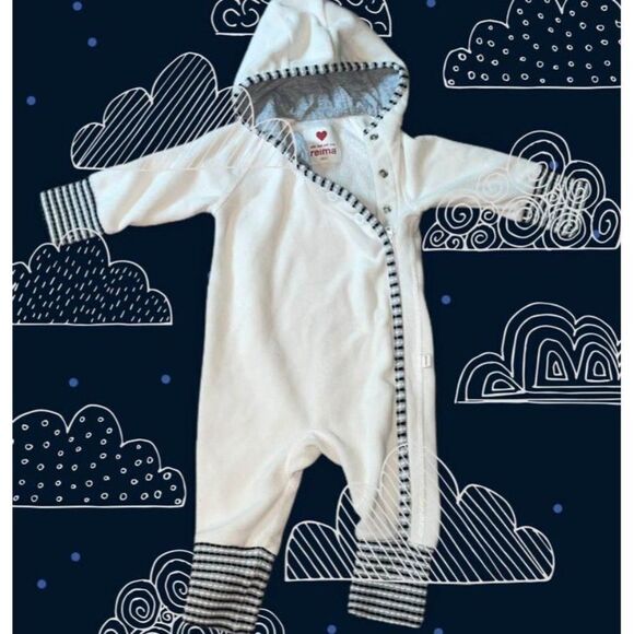 Adorable Reima fleece one piece. 3-6m - Picture 6 of 8